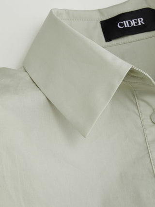 Cotton Short Sleeve Bolero Crop Shirt