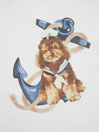 Cotton-blend Dog & Anchor Graphic Tee