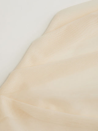 Mesh High Neck Sleeveless Draped Ruched Top