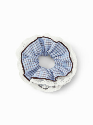 GINGHAM LACE SCRUNCHIE
