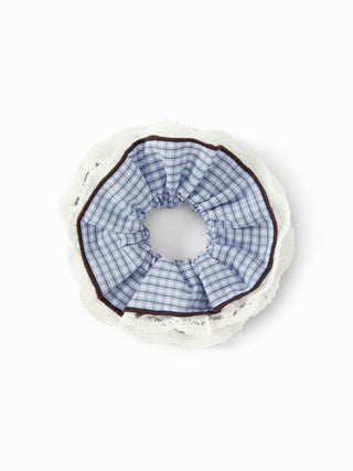 GINGHAM LACE SCRUNCHIE