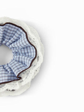 GINGHAM LACE SCRUNCHIE