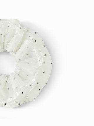 POLKA DOT LACE SCRUNCHIE
