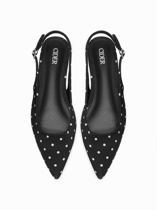 POLKA DOT SLINGBACK FLATS