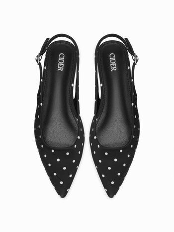 POLKA DOT SLINGBACK FLATS