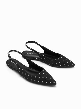 POLKA DOT SLINGBACK FLATS