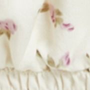 Woven Collarless Floral Crop Tops & Camis Blouses