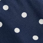 Satin Mid Rise Polka Dot Lace Trim A-line Midi Skirt