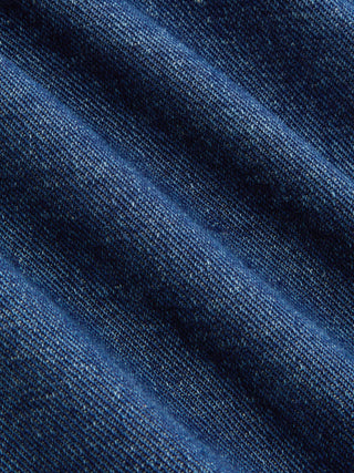 Solid Wave Trim Jean Shorts