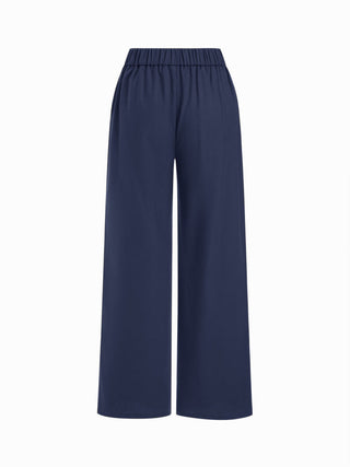Linen-blend Tie Waist Cami Top & Mid Rise Straight Leg Trousers Set