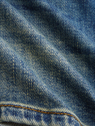 Denim Low Rise Straight Leg Micro Shorts