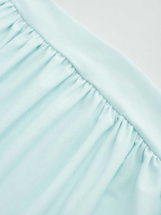 Cowl Neck Ruched Backless Maxi Dress