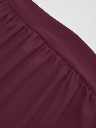 Cowl Neck Ruched Backless Maxi Dress