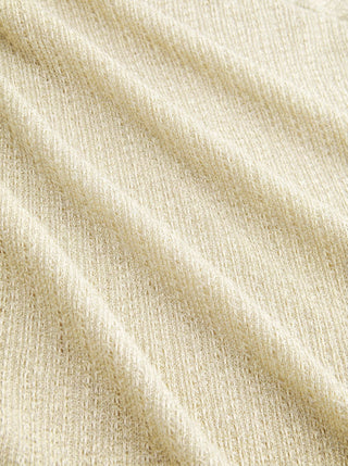 Linen-blend Linen-blend See-Through Off-shoulder Drawstring Top For Daily Casual Work