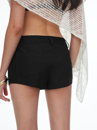 Low Rise Metal Button Sailor Micro Shorts