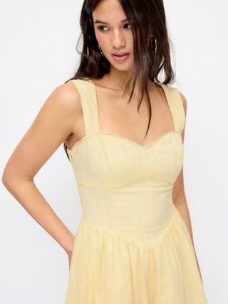 Cotton-blend Sweetheart Textured Shirred Lace Trim Romper
