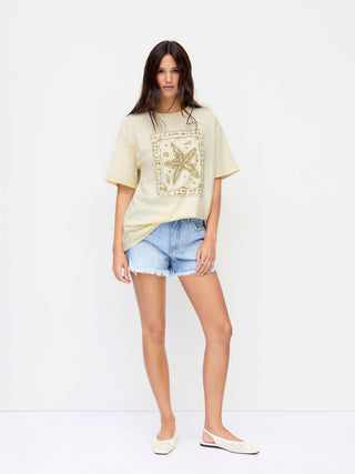 Cotton Starfish Graphic Short Sleeve Oversized Tee
