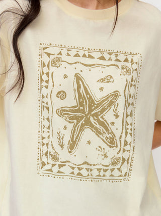 Cotton Starfish Graphic Short Sleeve Oversized Tee