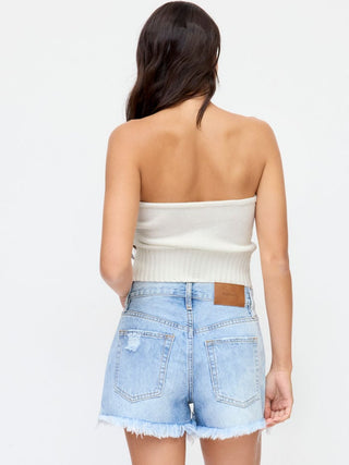 Knit Cotton-blend Nature Applique Bandeau Crop Top