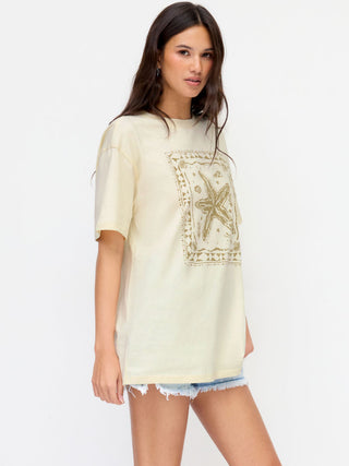 Cotton Starfish Graphic Short Sleeve Oversized Tee