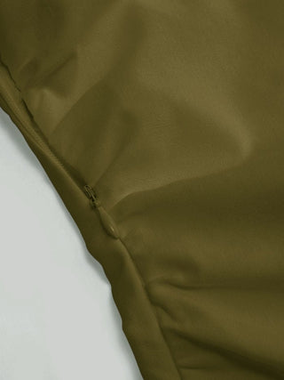 Linen-blend Boat Neck Ruched Cut Out Tie Back Top