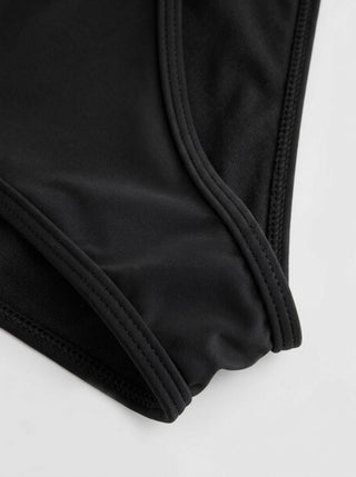 High Stretch Low Rise Binding Trim Cheeky Bikini Bottom