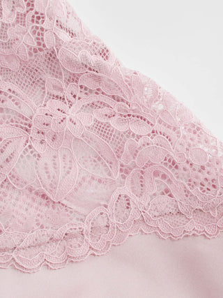 Satin Polka Dot V-neck Lace Panel Mermaid Maxi Dress
