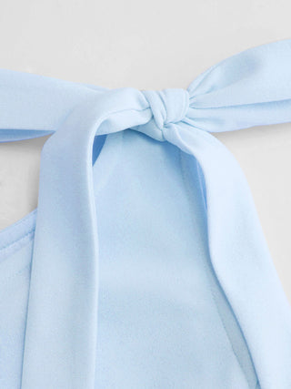 Grad Dresses Cute Summer Dresses Party Dress For Party New Years Holiday Dress Valentine rush outfits special occasion dresses Woven Sculptural Boat Neck Bowknot Bubble Hem Mini Dress For Date