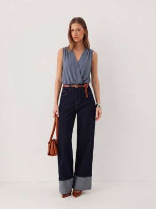 Woven V-Neck Ruched Shirt Romper For Daily Casual Work