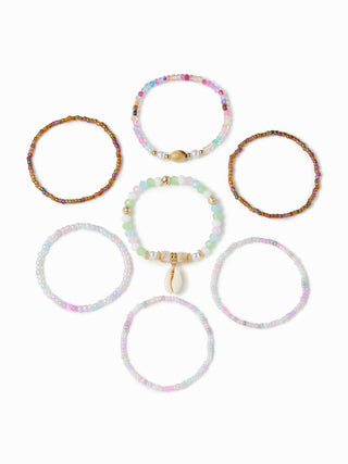 7PCS SHELL BEADED BRACELET SET