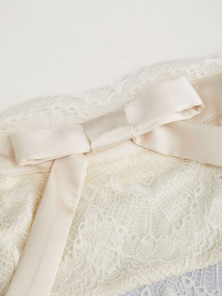 Satin High Rise Lace Trim Bowknot Cami Mini Nightdress