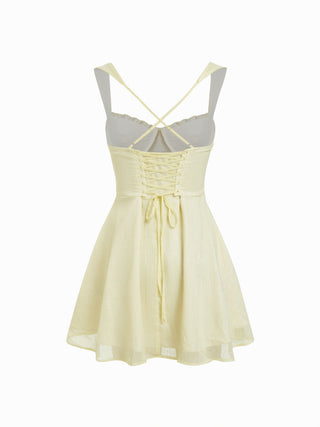 Shimmer Chiffon Sweetheart A-line Mini Dress