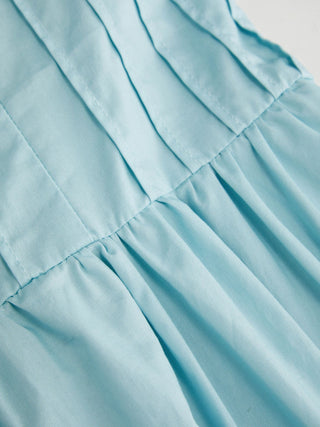 Cotton Sculptural Cut Out Pocket Ruched A-line Maxi Dress