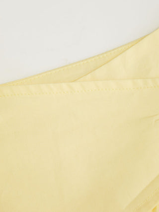 Cotton Mid Rise Wrap Tie A-line Maxi Skirt
