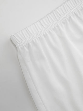 Cotton-blend Mid Rise Striped Lace Trim A-line Mini Skirt