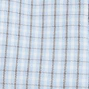 Cotton-blend Gingham Peter Pan Collar Puff Sleeve Bowknot Blouse