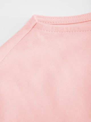 Cotton-blend Boat Neck Ruched Asymmetrical Hem Tee