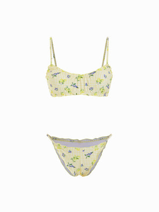 U-neckline Fruit Bracelet Bikini Set