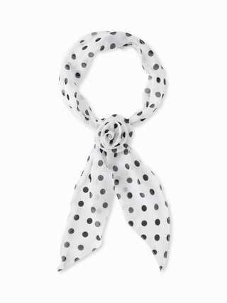 FLOWER DECOR POLKA DOT SCARF