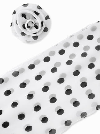FLOWER DECOR POLKA DOT SCARF