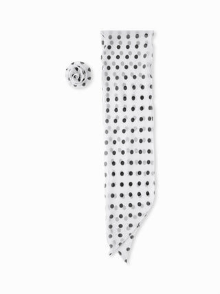 FLOWER DECOR POLKA DOT SCARF