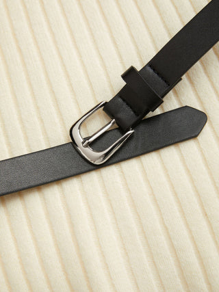 Knit Boat Neck Top With Belt