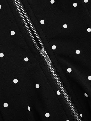 Cotton-blend Polka Dot Lace Trim Bandeau Top