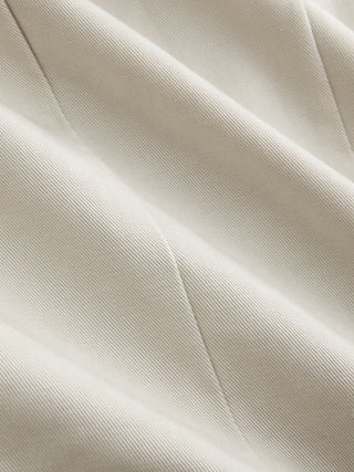 Cotton-blend Asymmetrical Metal Detail Stand Collar Jacket Vest