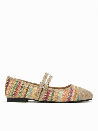 KNITTED MARY JANE FLATS