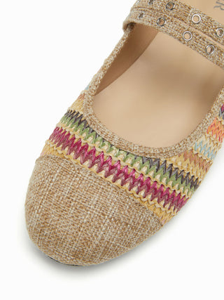 KNITTED MARY JANE FLATS