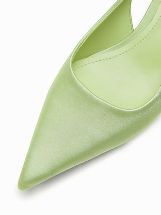 POINTED-TOE SLINGBACK KITTEN HEELS
