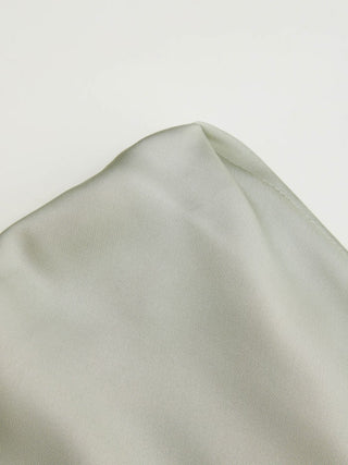 Satin Mid Rise Ruffle Bias Maxi Skirt
