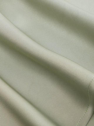 Satin Mid Rise Ruffle Bias Maxi Skirt