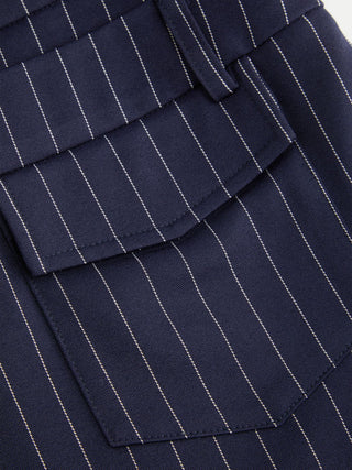 Low Rise Striped Metal Detail Pencil Mini Skirt